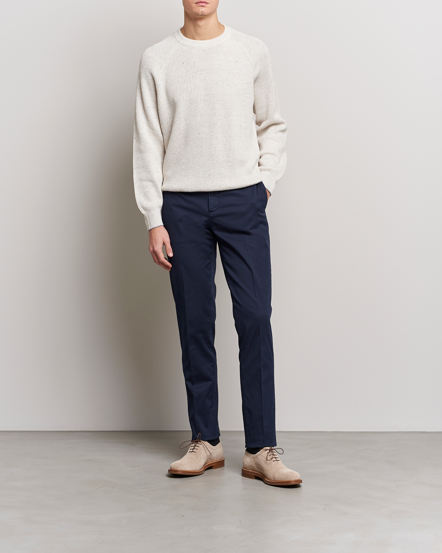 Herren | Pullover | Brunello Cucinelli | Chine Rib Sweater Light Beige