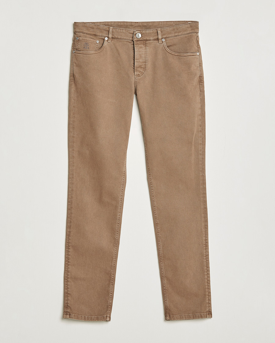 Herren | Hosen | Brunello Cucinelli | Slim Fit 5-Pocket Pants Beige