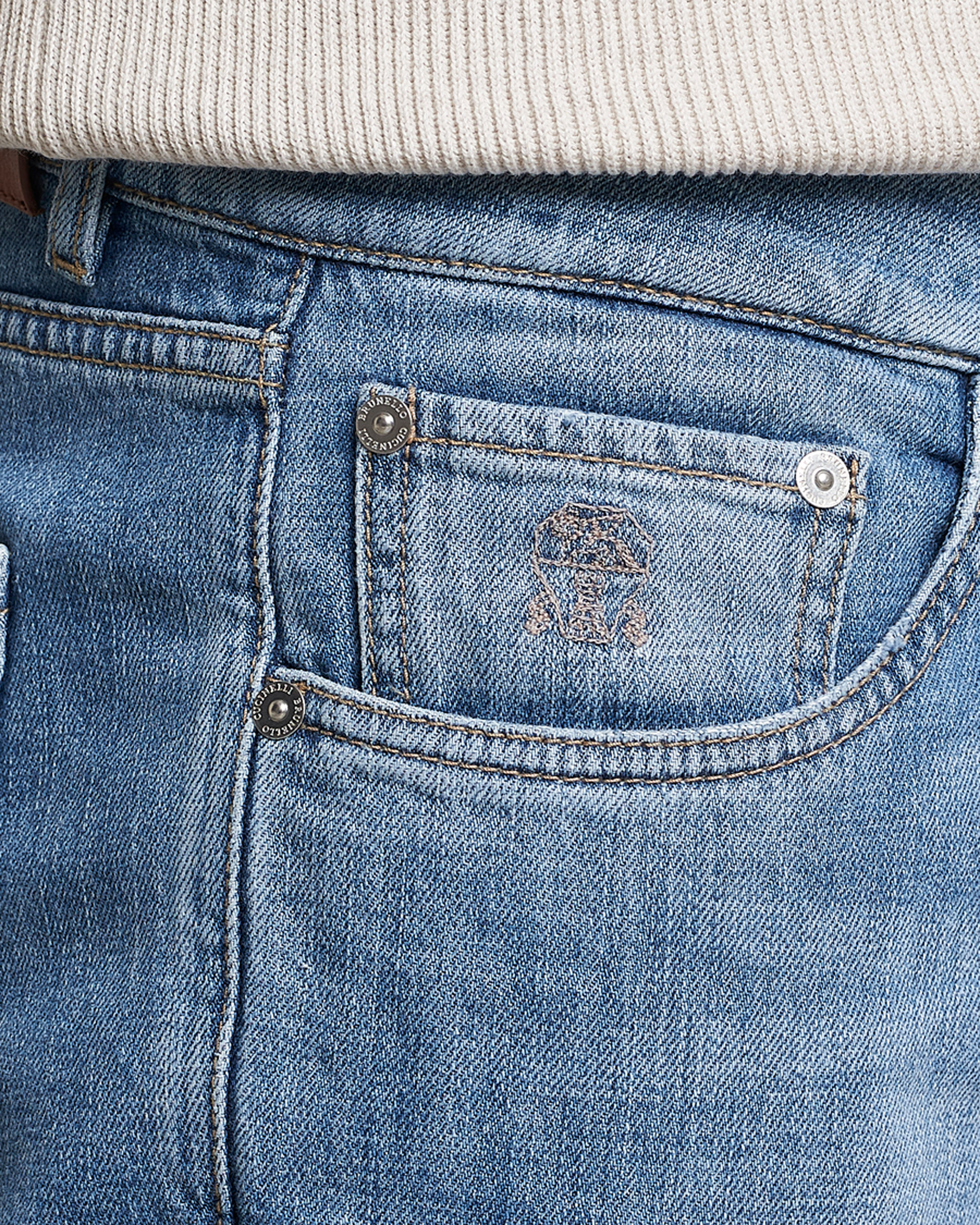 Herren | Jeans | Brunello Cucinelli | Slim Fit Jeans Medium Wash