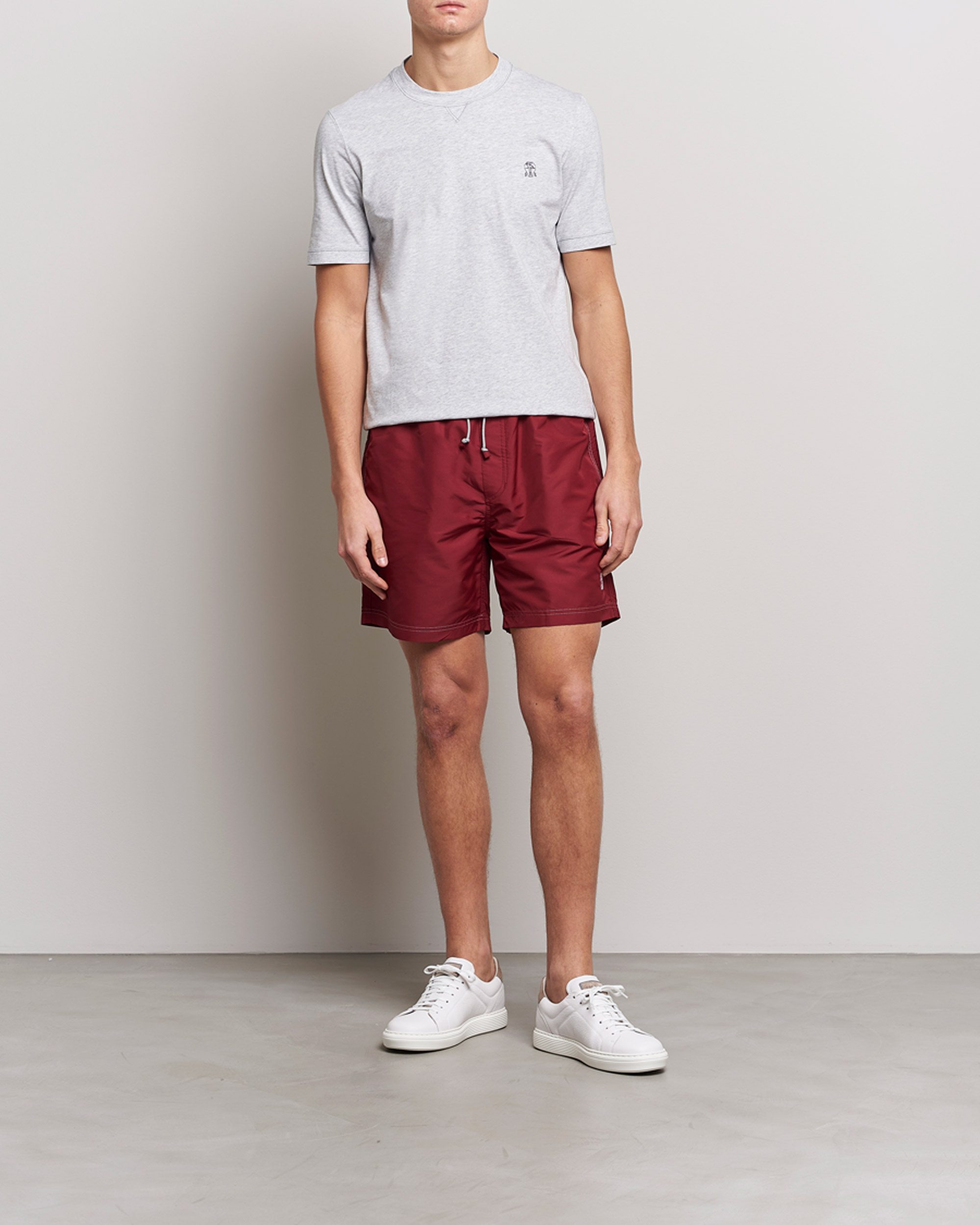 Herren | Badehosen | Brunello Cucinelli | Nylon Swim Trunks Burgundy