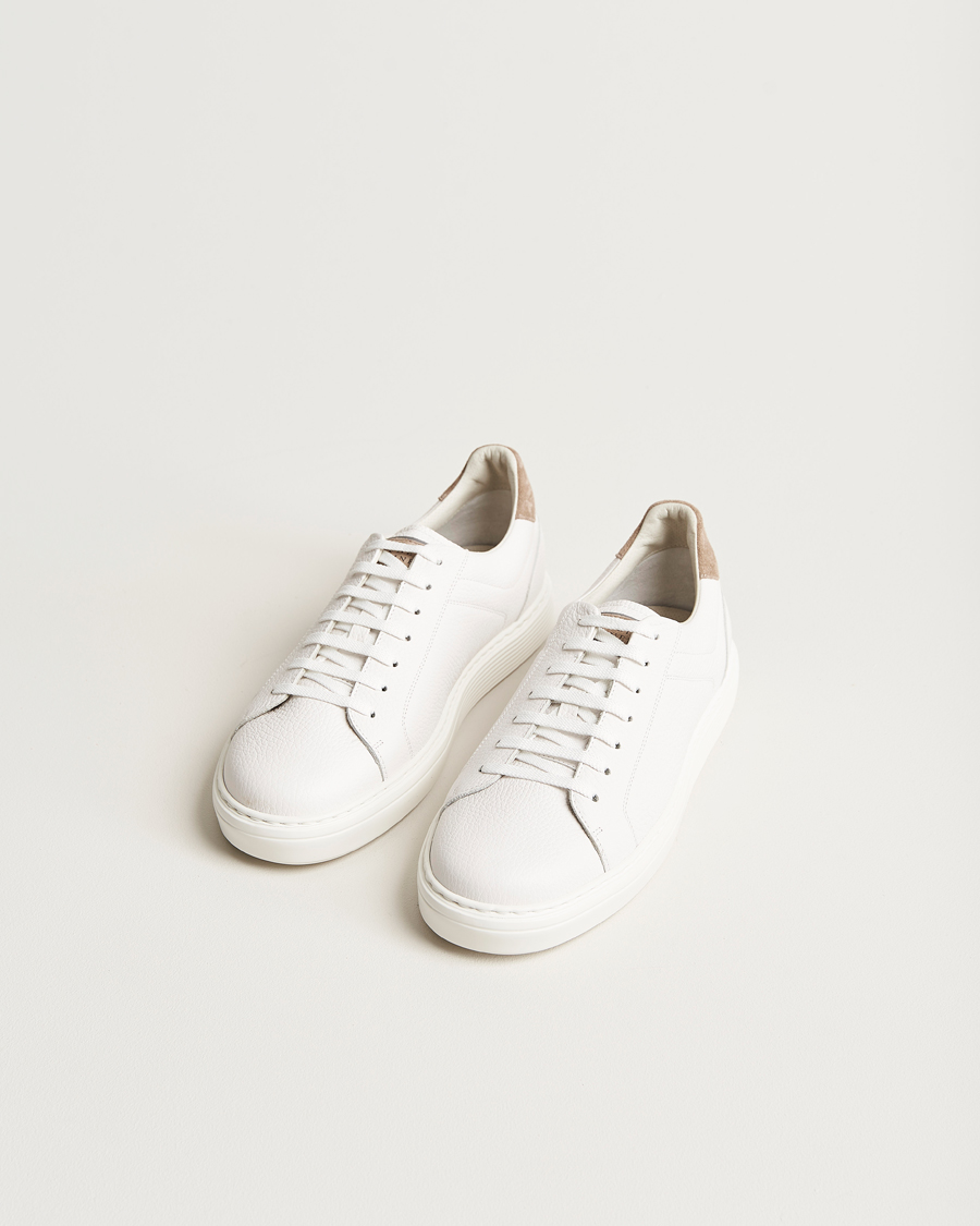 Herren | Brunello Cucinelli Classic Sneakers White Grain Calf | Brunello Cucinelli | Classic Sneakers White Grain Calf