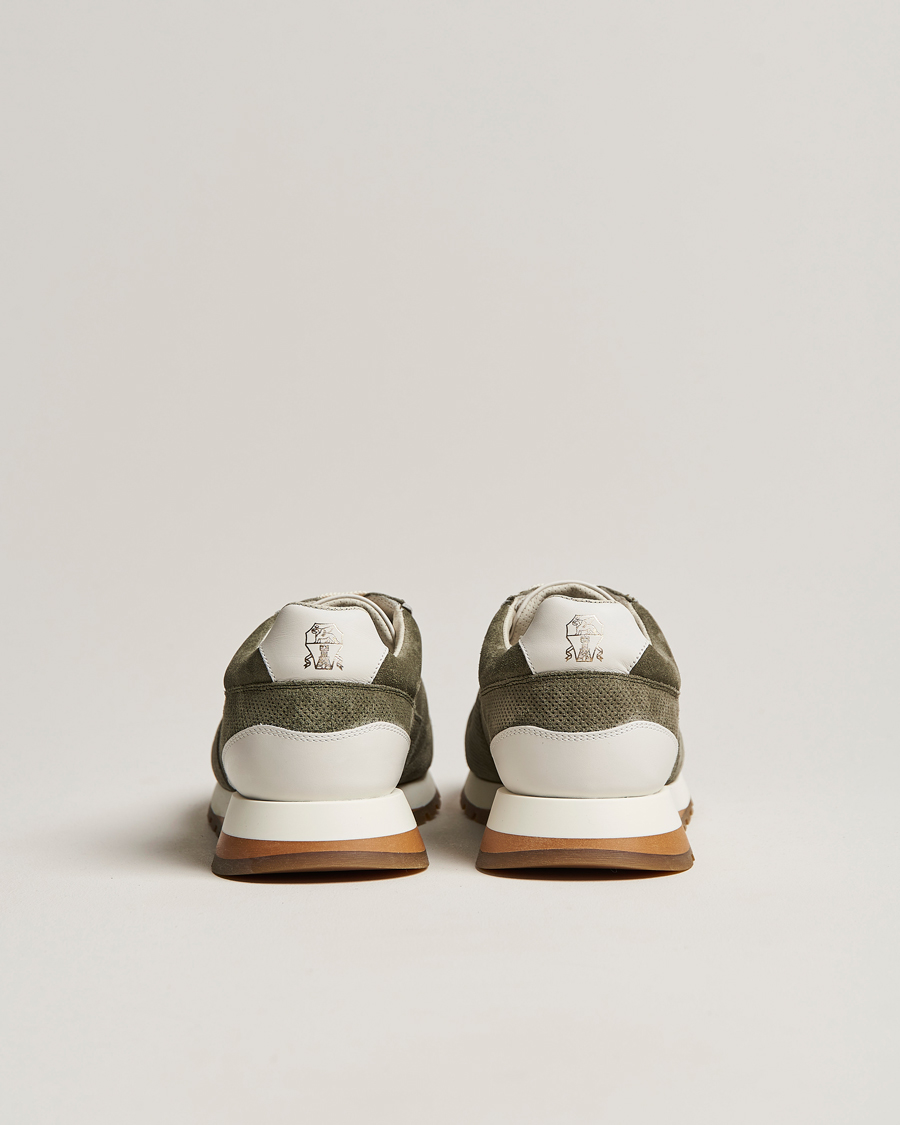 Herren | Brunello Cucinelli Perforated Running Sneakers Olive | Brunello Cucinelli | Perforated Running Sneakers Olive