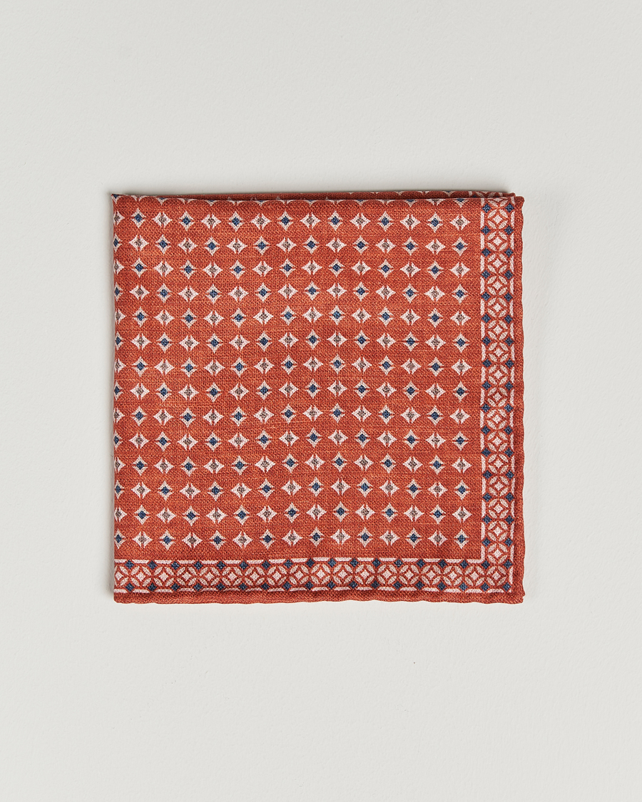 Herren | Brunello Cucinelli Silk Pocket Square Orange | Brunello Cucinelli | Silk Pocket Square Orange
