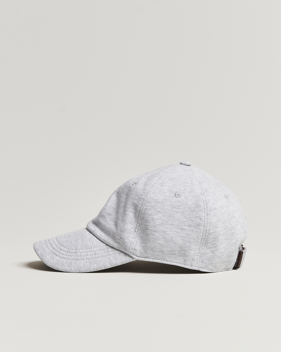 Herren | Brunello Cucinelli Peach Baseball Cap Light Grey | Brunello Cucinelli | Peach Baseball Cap Light Grey