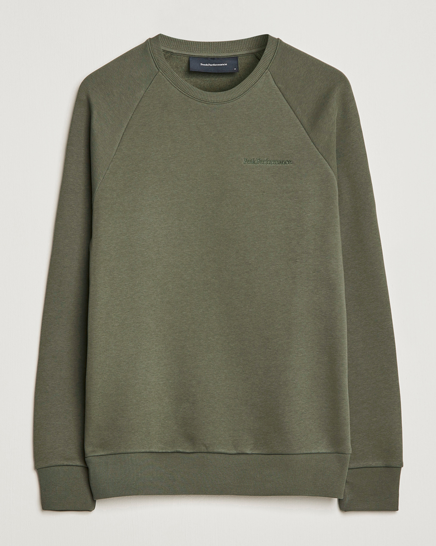 Herren | Pullover | Peak Performance | Original Small Logo Crew Neck Sweatshirt Pine Needle