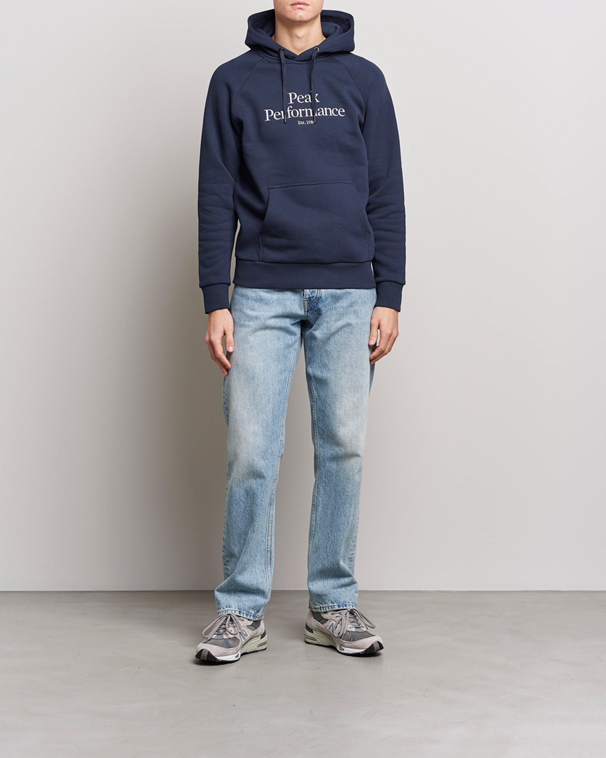 Herren | Pullover | Peak Performance | Original Logo Hoodie Blue Shadow