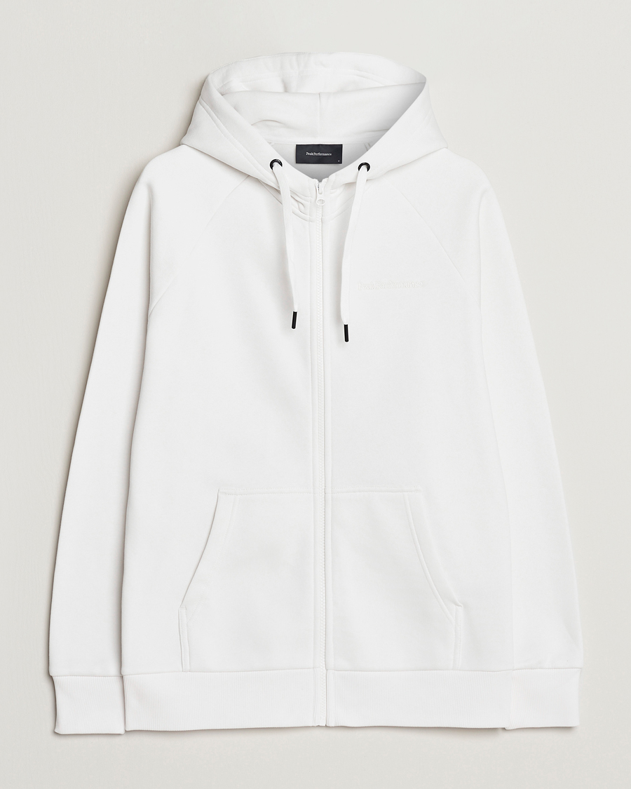 Herren | Pullover | Peak Performance | Original Small Logo Full Zip Off White