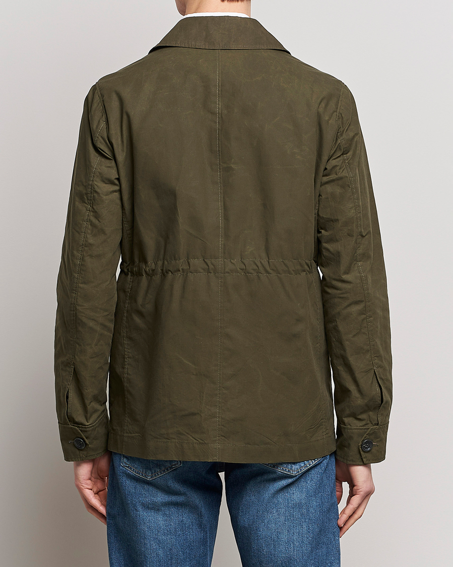 Herren | Jacken | Oscar Jacobson | Balder Waxed Field Jacket Dark Green