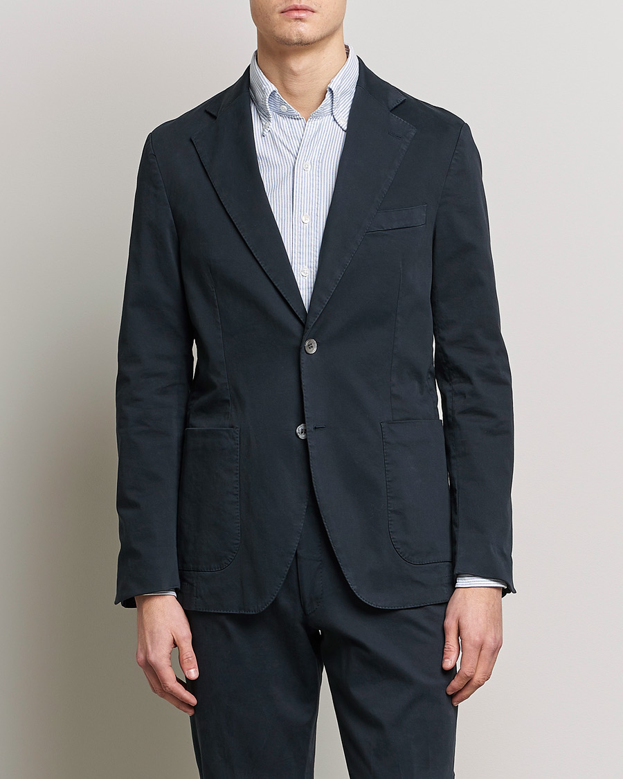 Herren | Sakkos | Oscar Jacobson | Egel Cotton Blazer Navy