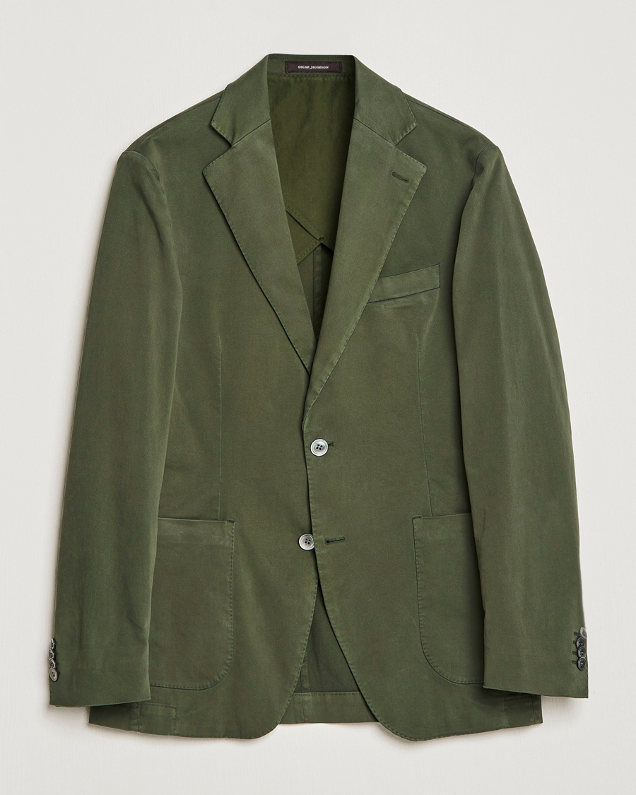 Herren | Sakkos | Oscar Jacobson | Egel Cotton Blazer Green