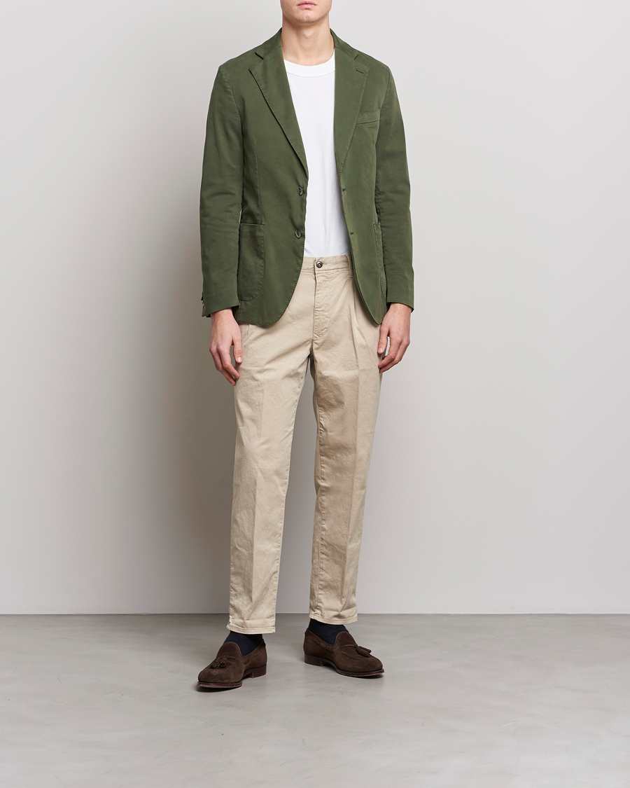 Herren | Sakkos | Oscar Jacobson | Egel Cotton Blazer Green