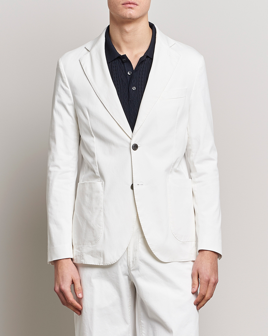Herren | Sakkos | Oscar Jacobson | Egel Cotton Blazer White