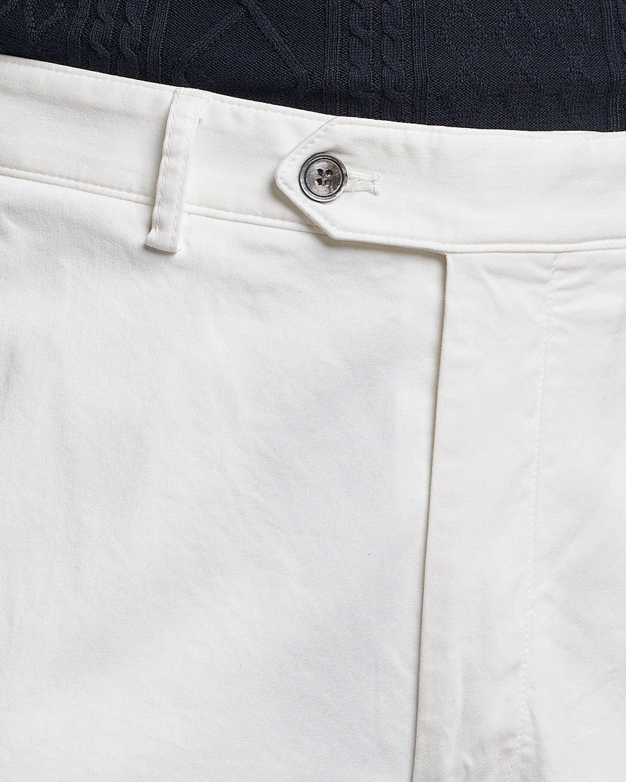 Herren | Hosen | Oscar Jacobson | Tanker Pleat Cotton Trousers Off White