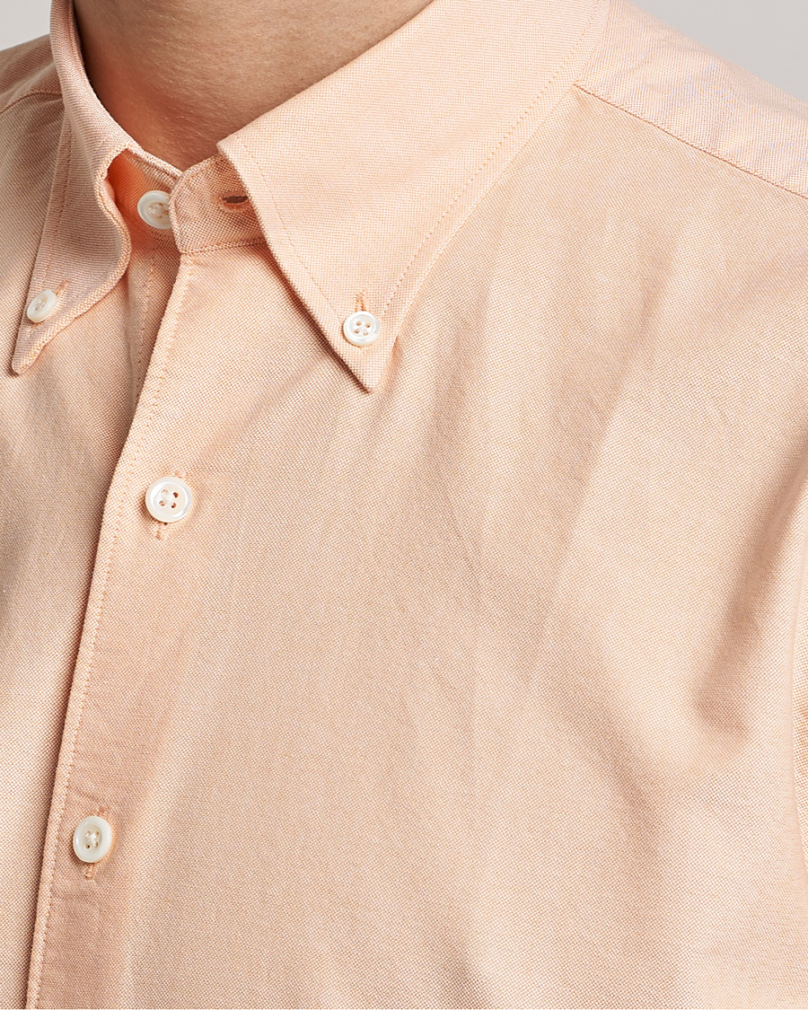 Herren | Hemden | Oscar Jacobson | Regular Fit Button Down Oxford Shirt Orange