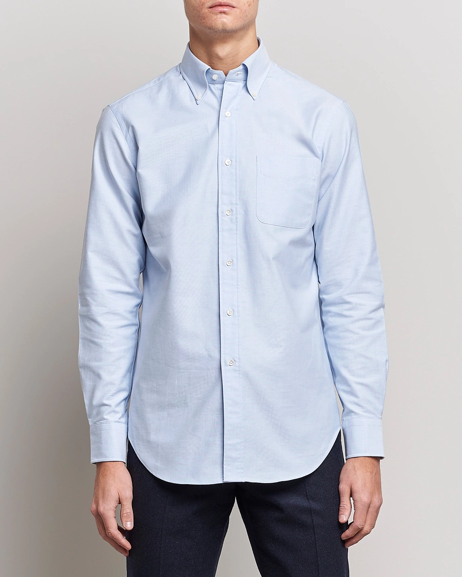 Herren | Kategorie | Kamakura Shirts | Slim Fit Oxford BD Shirt Light Blue