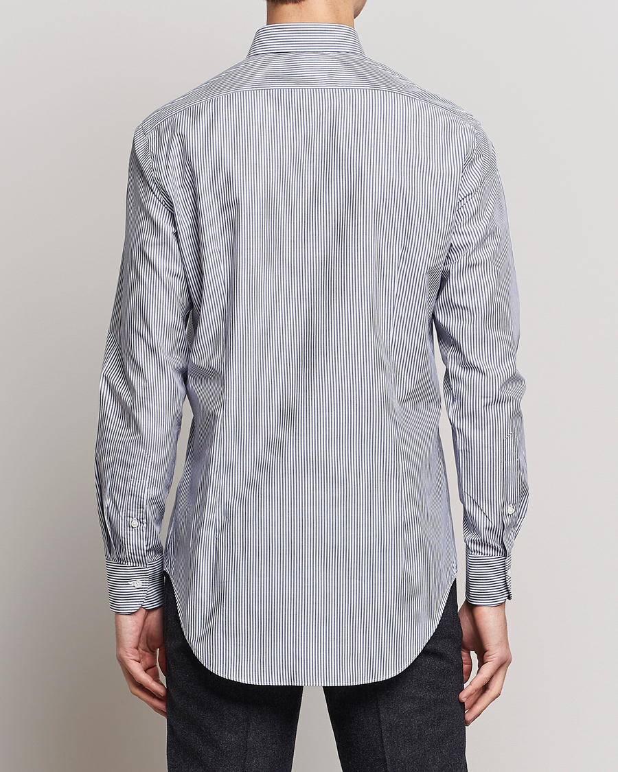 Herren | Hemden | Kamakura Shirts | Slim Fit Striped Broadcloth Shirt Navy