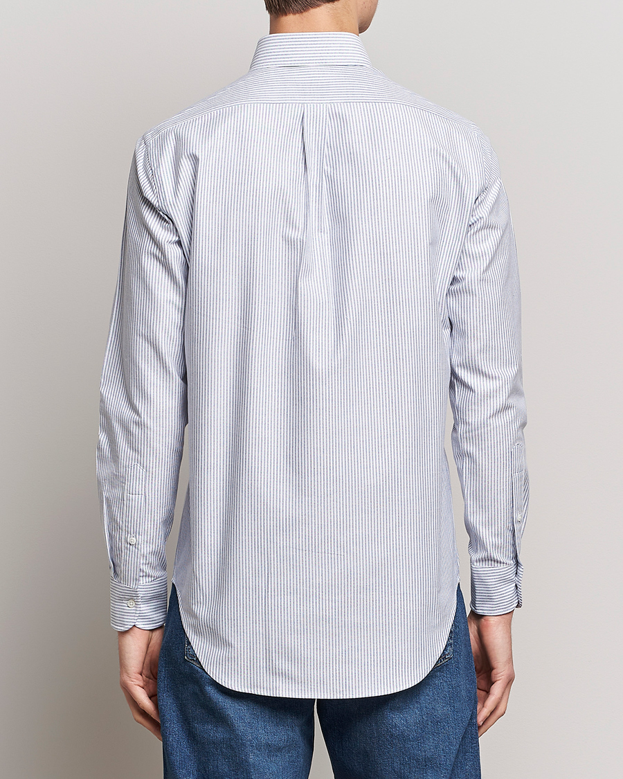 Herren | Hemden | Kamakura Shirts | Slim Fit Striped Oxford BD Shirt Light Blue