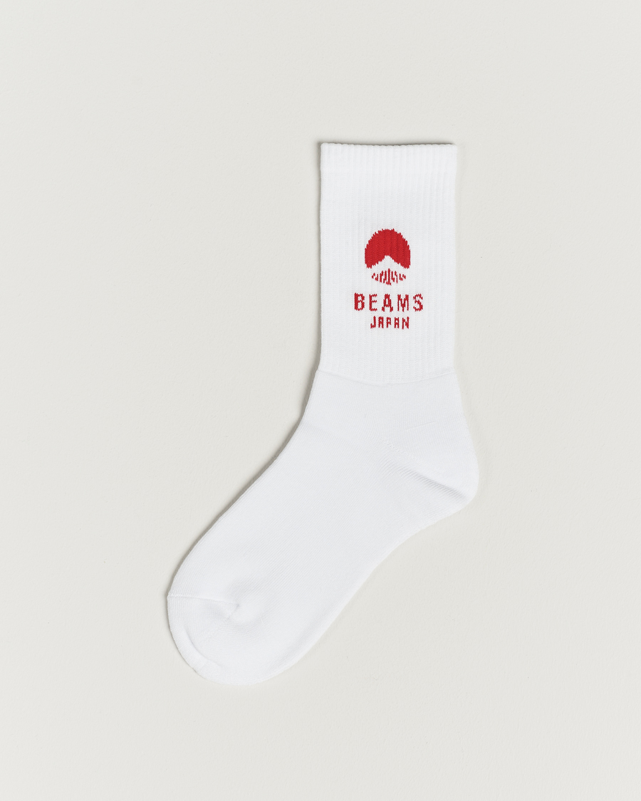 Herren | Unterwäsche | Beams Japan | Logo Socks White/Red