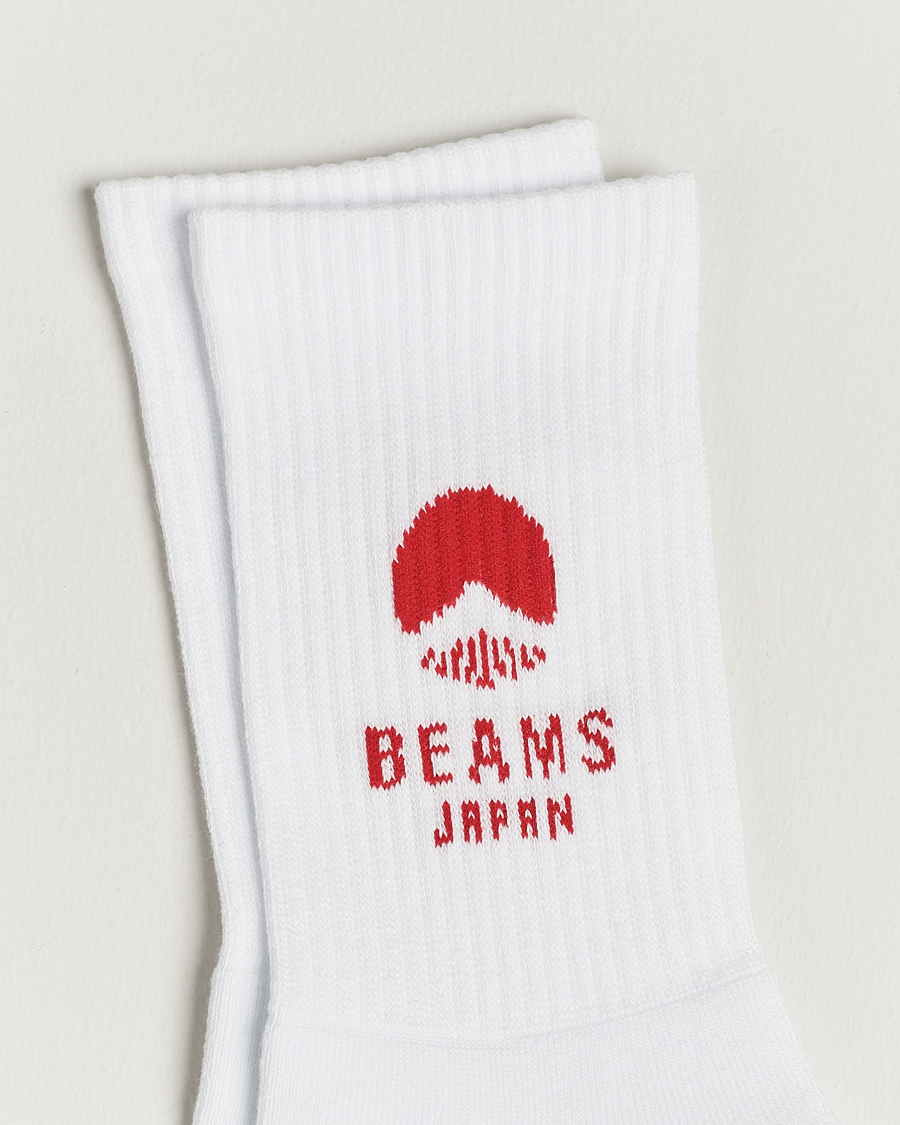 Herren | Kleidung | Beams Japan | Logo Socks White/Red