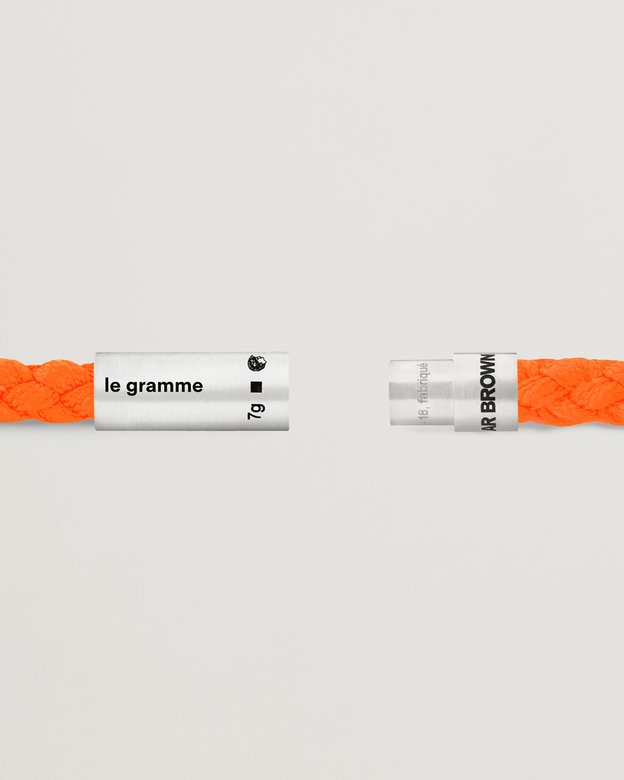 Herren | Kategorie | LE GRAMME | X Orlebar Brown Nato Bracelet Orange/Sterling Silver