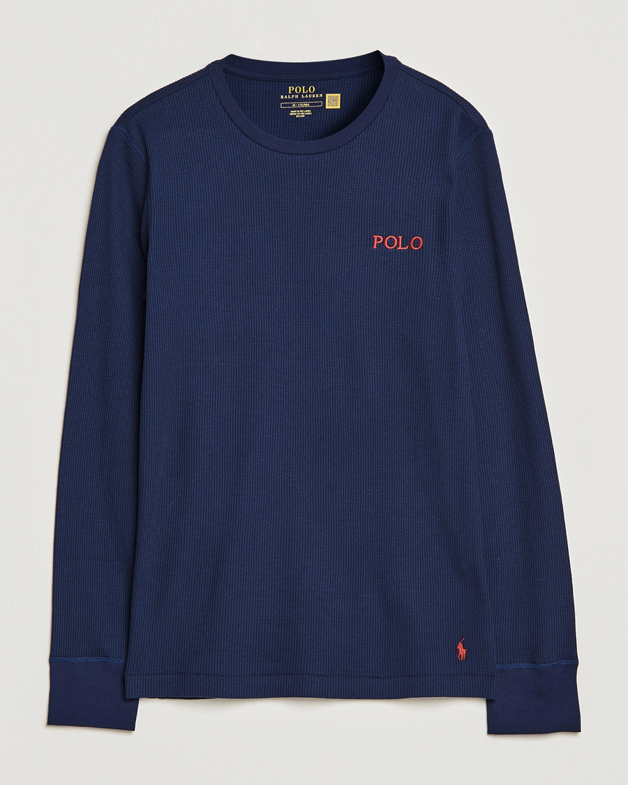 Herren | T-Shirts | Polo Ralph Lauren | Waffle Long Sleeve Crew Neck Cruise Navy