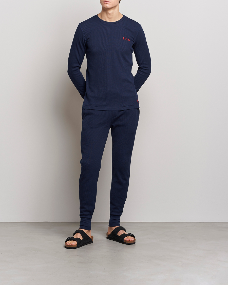 Herren | T-Shirts | Polo Ralph Lauren | Waffle Long Sleeve Crew Neck Cruise Navy