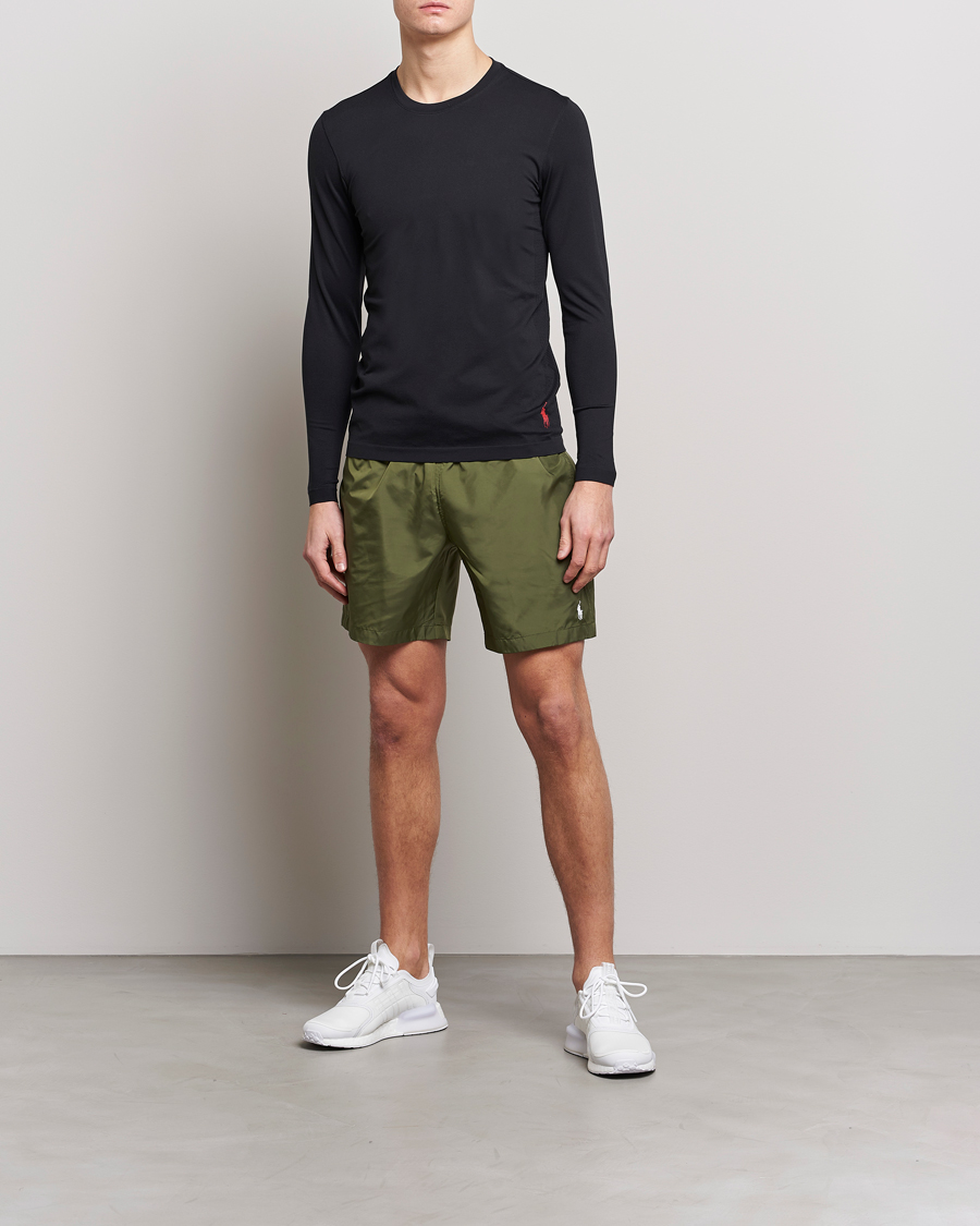 Herren | T-Shirts | Polo Ralph Lauren | Performance Seamless Long Sleeve Tee Polo Black