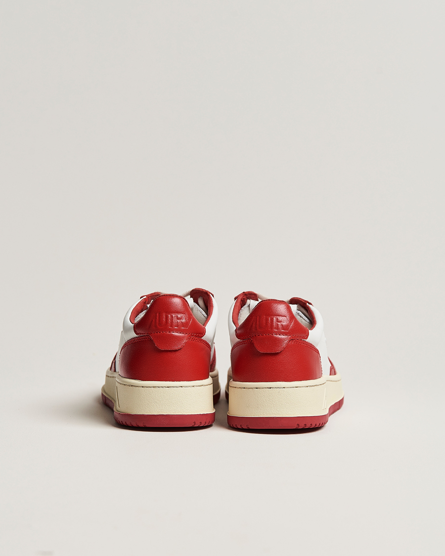 Herren | Autry Medalist Low Bicolor Leather Sneaker Red | Autry | Medalist Low Bicolor Leather Sneaker Red