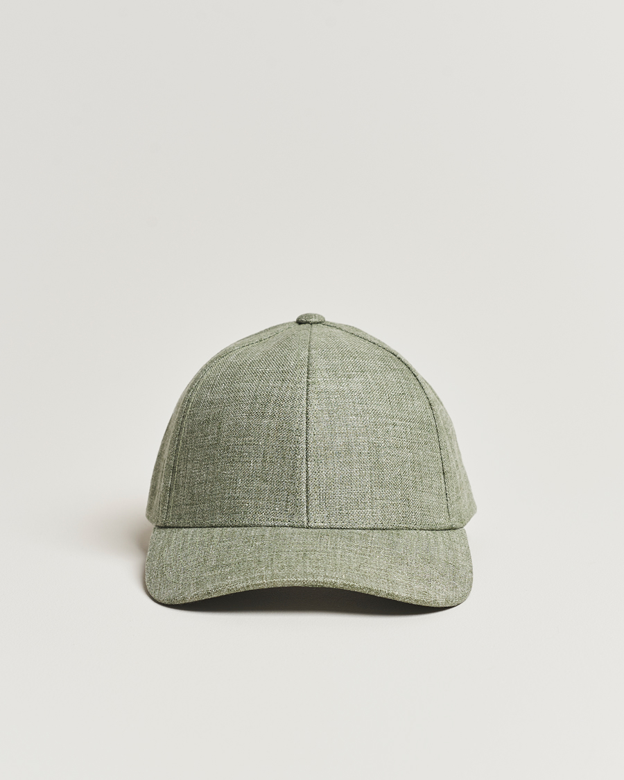 Herren | Varsity Headwear Linen Baseball Cap Pistachio Green | Varsity Headwear | Linen Baseball Cap Pistachio Green