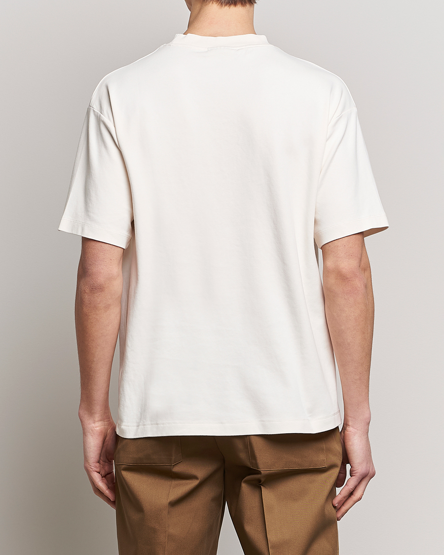 Herren | T-Shirts | Drôle de Monsieur | Oranger Print T-Shirt Off White