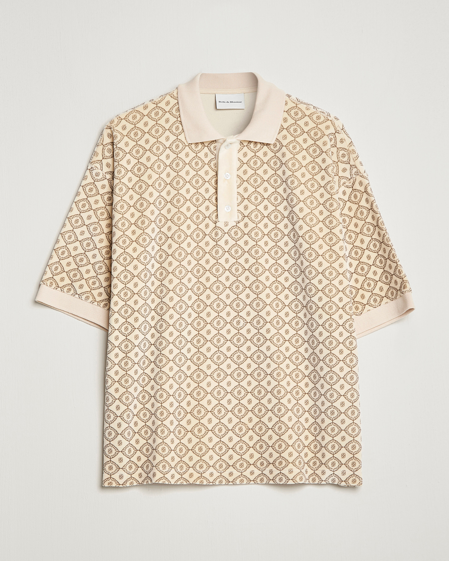 Herren | Poloshirts | Drôle de Monsieur | Monogram Terry Polo Off White