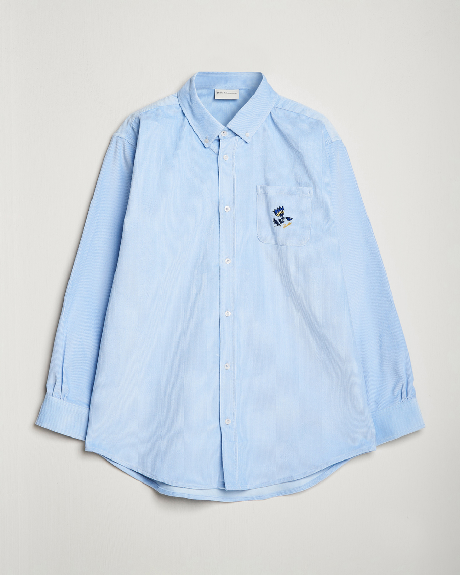 Herren | Hemden | Drôle de Monsieur | Fleur Corduroy Shirt Light Blue