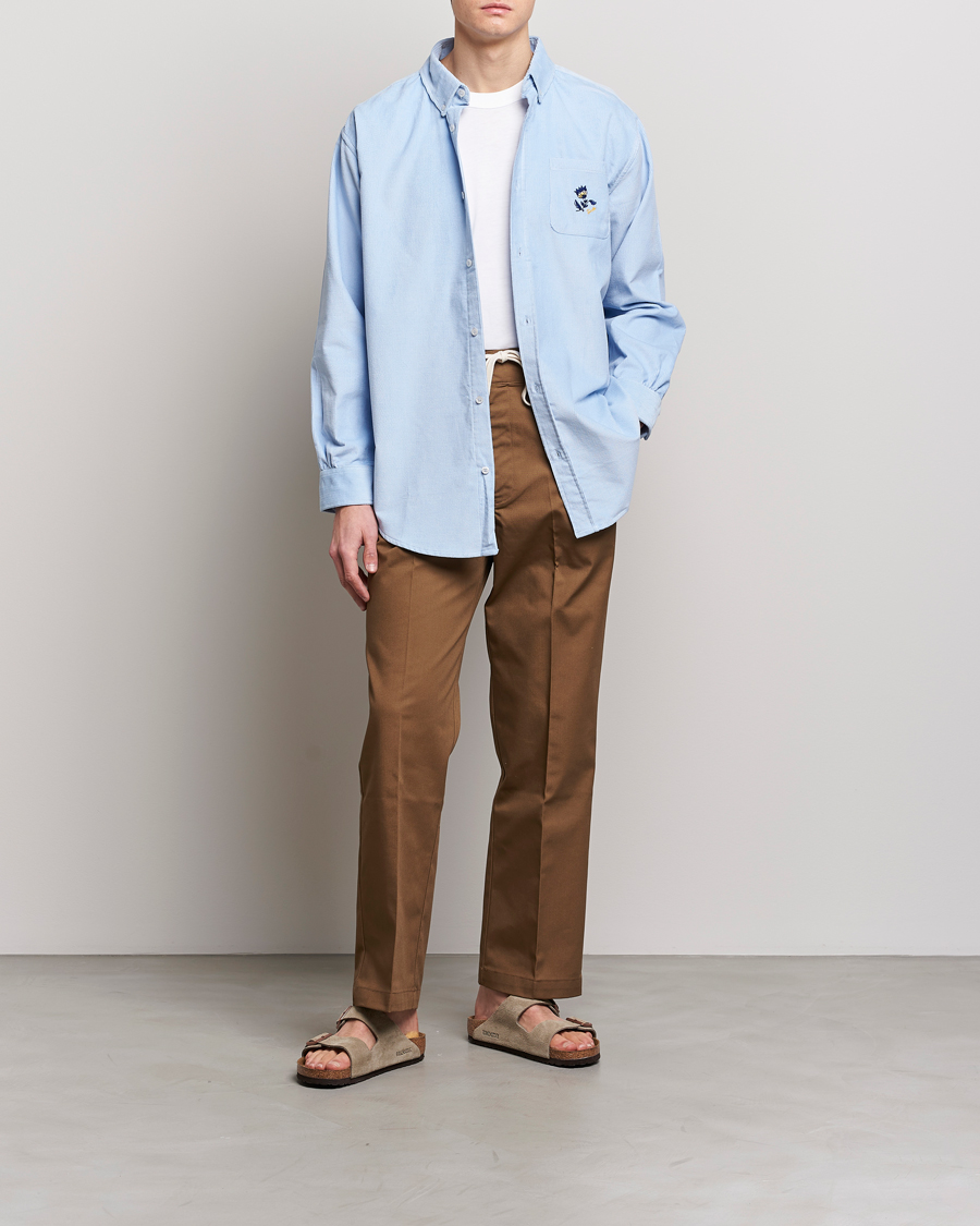 Herren | Hemden | Drôle de Monsieur | Fleur Corduroy Shirt Light Blue