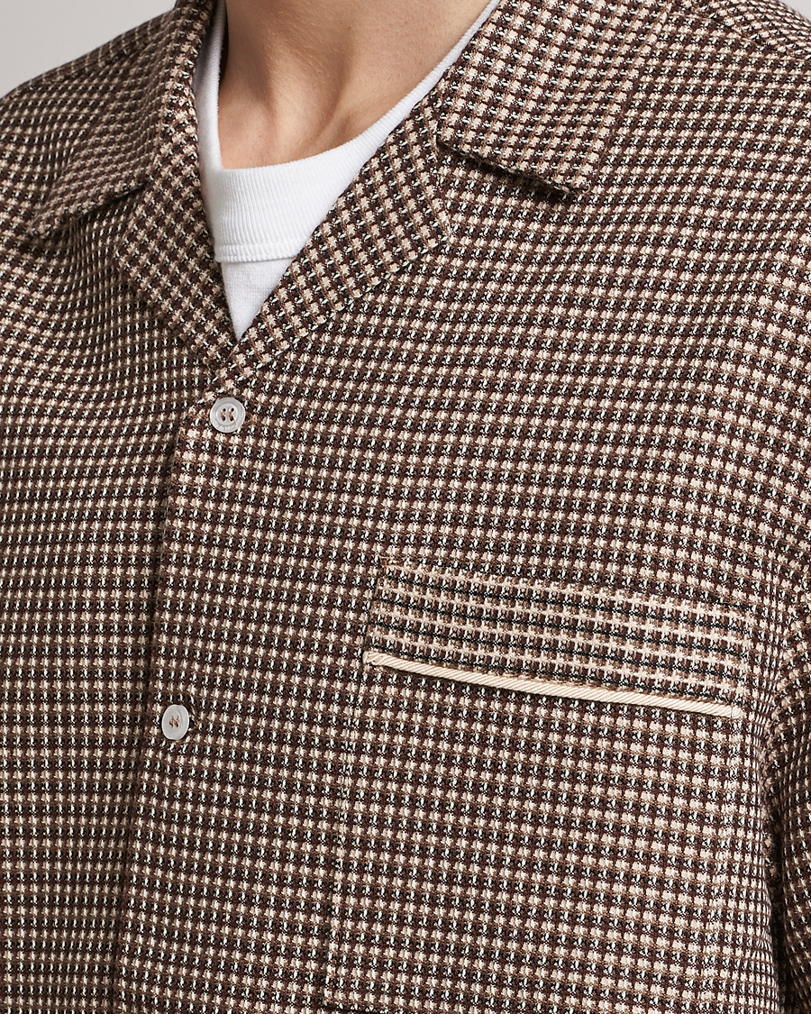 Herren | Hemden | Drôle de Monsieur | Jacquard Bowling Shirt Brown