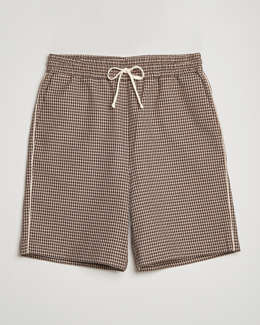 Herren | Shorts | Drôle de Monsieur | Jacquard Drawstring Shorts Brown