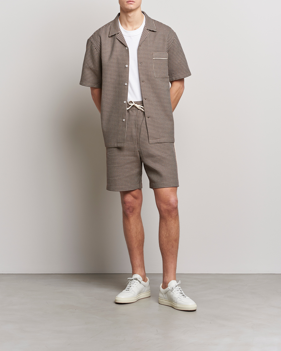 Herren | Shorts | Drôle de Monsieur | Jacquard Drawstring Shorts Brown