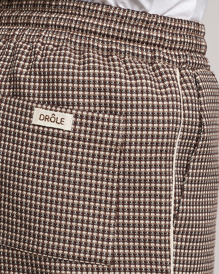 Herren | Shorts | Drôle de Monsieur | Jacquard Drawstring Shorts Brown