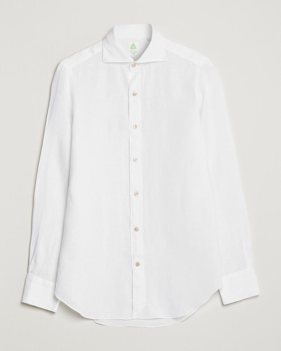 Herren | Hemden | Finamore Napoli | Tokyo Slim Linen Shirt White