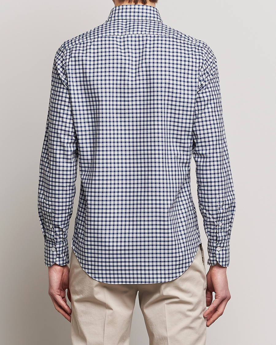 Herren | Hemden | Finamore Napoli | Tokyo Slim Sport Shirt Blue Check