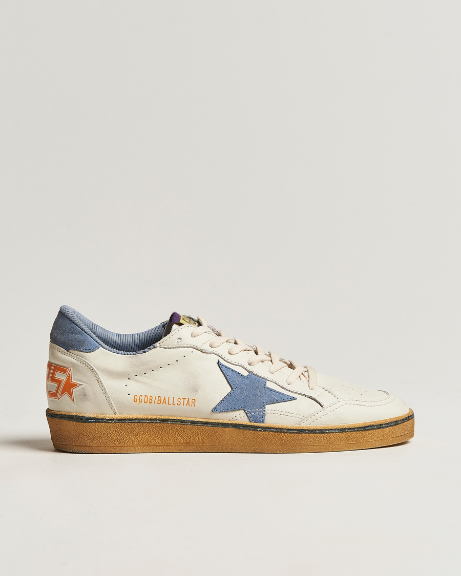 Herren | Golden Goose Deluxe Brand Ball Star Sneakers White/Powder Blue | Golden Goose | Deluxe Brand Ball Star Sneakers White/Powder Blue