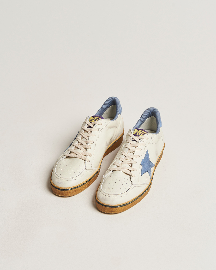 Herren | Golden Goose Deluxe Brand Ball Star Sneakers White/Powder Blue | Golden Goose | Deluxe Brand Ball Star Sneakers White/Powder Blue