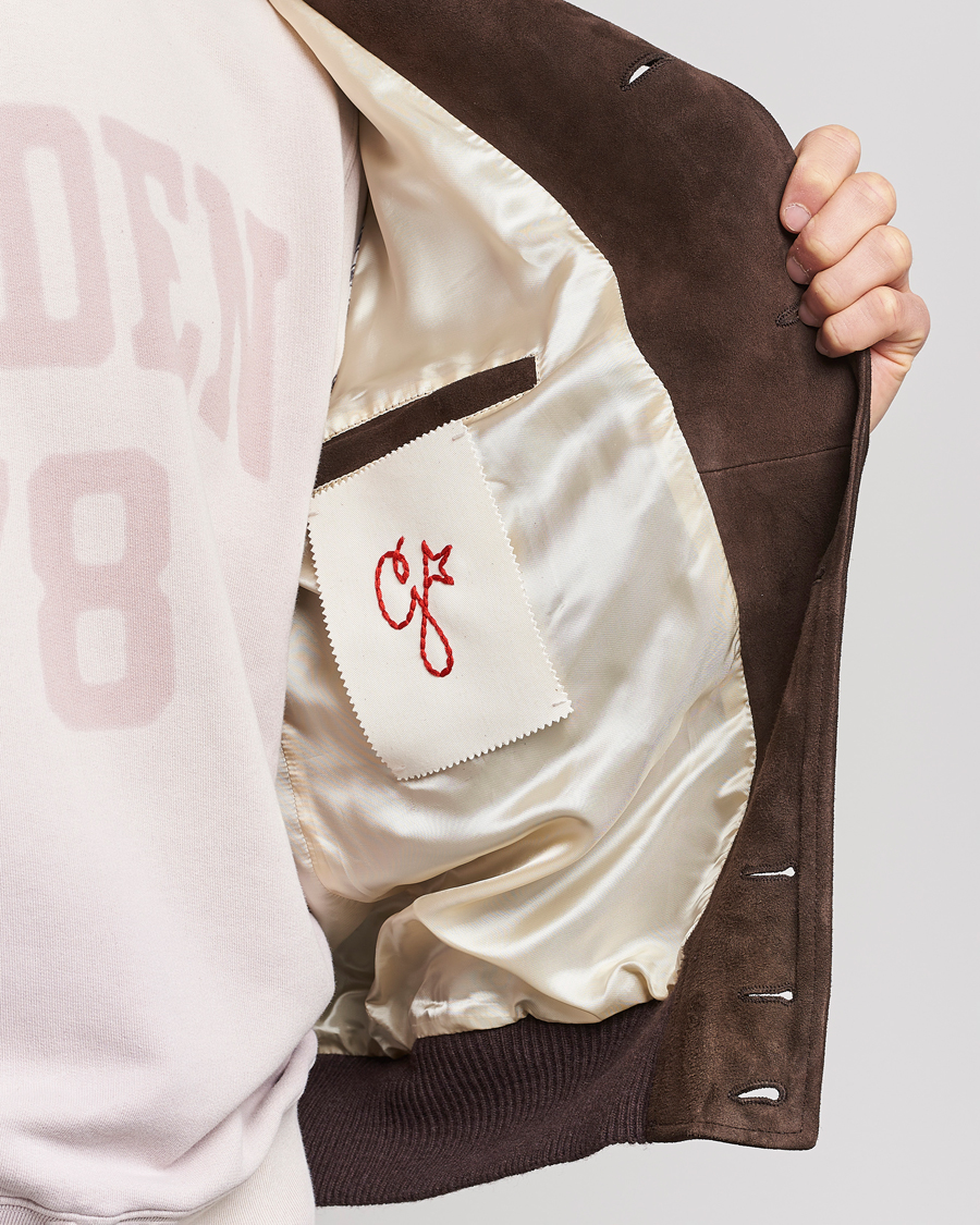 Herren | Jacken | Golden Goose | Deluxe Brand Soft Suede Jacket Dark Brown Suede