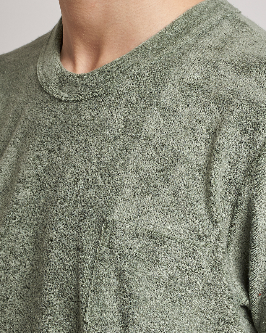 Herren | T-Shirts | Howlin' | Fons Cotton Blend Terry Pocket Tee Agave