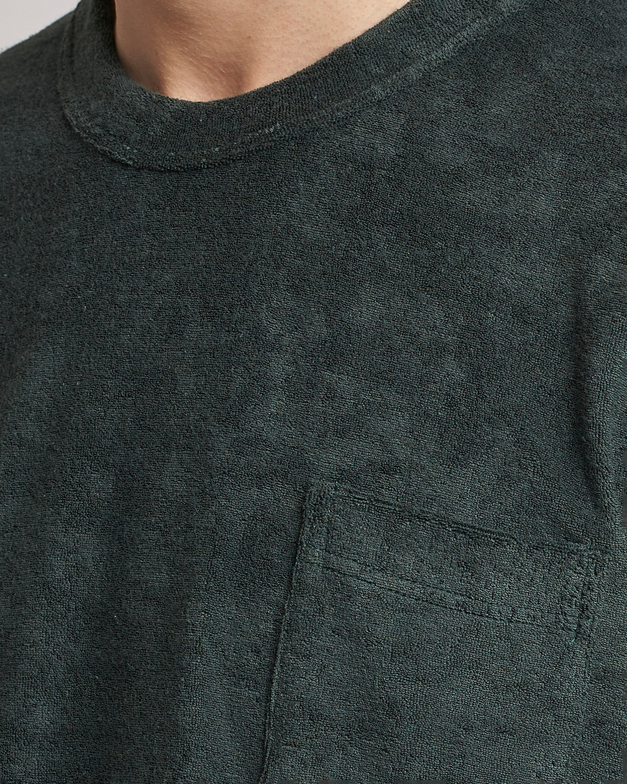 Herren | T-Shirts | Howlin' | Fons Cotton Blend Terry Pocket Tee Greenish