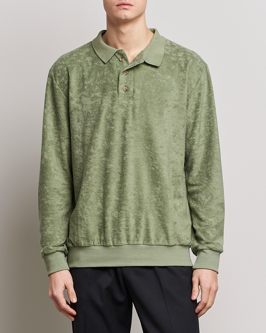 Herren | Pullover | Howlin' | Long Sleeve Terry Polo Agave