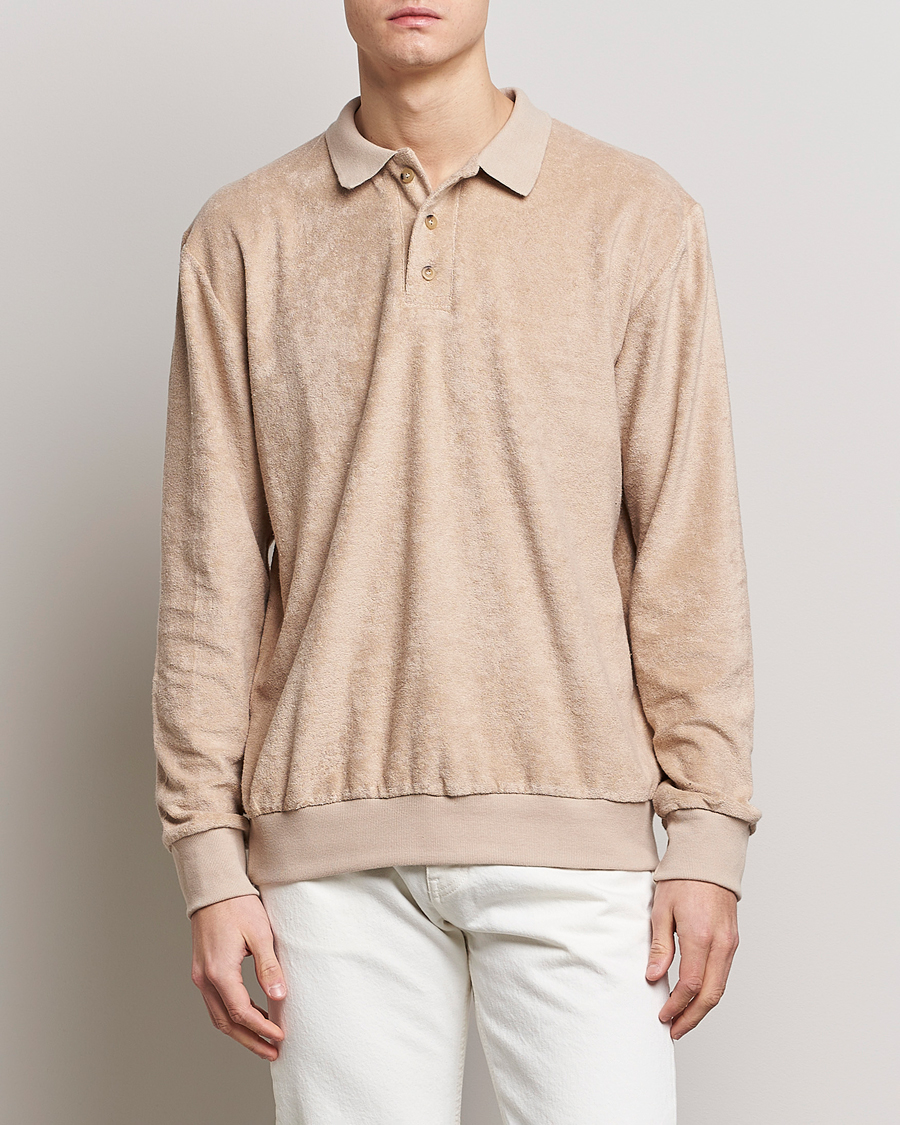 Herren | Pullover | Howlin' | Long Sleeve Terry Polo Cashew