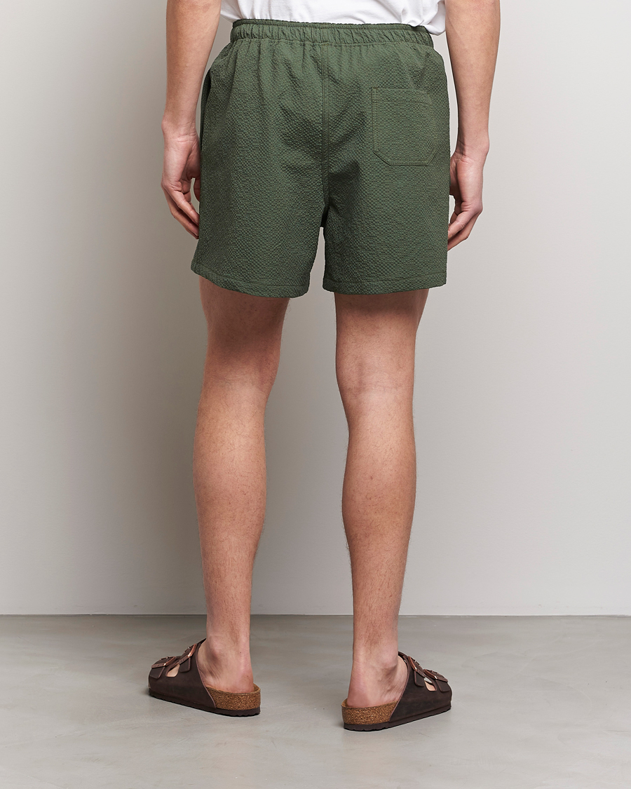 Herren | Shorts | Howlin' | Cotton Seersucker Shorts Greenish