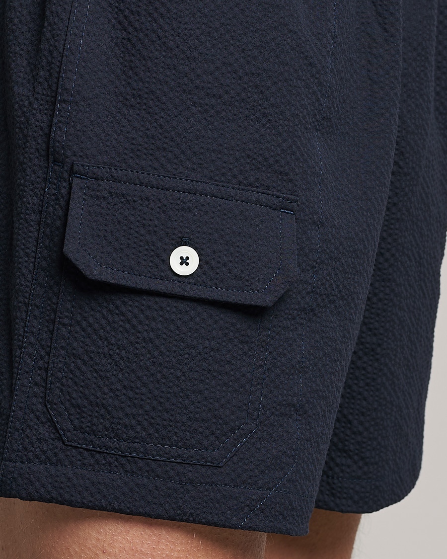 Herren | Shorts | Howlin' | Cotton Seersucker Shorts Navy