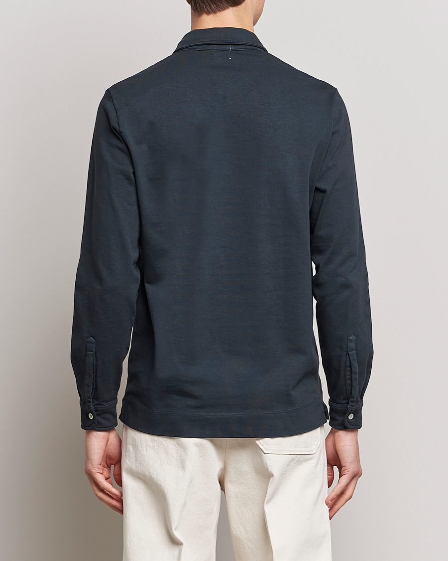 Herren | Pullover | Massimo Alba | Ischia Long Sleeve Cotton Polo Washed Black
