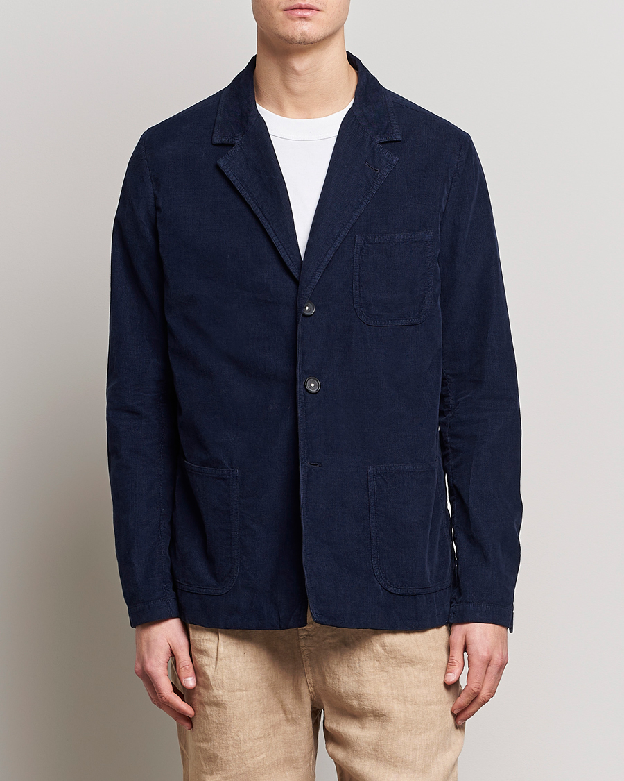 Herren | Sakkos | Massimo Alba | Baglietto Baby Corduroy Jacket Navy